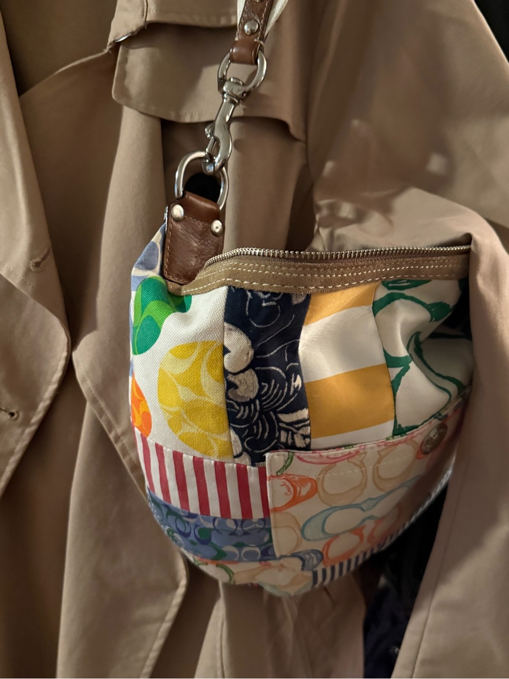 Patchwork Multicolor Women’s Hobo Bag